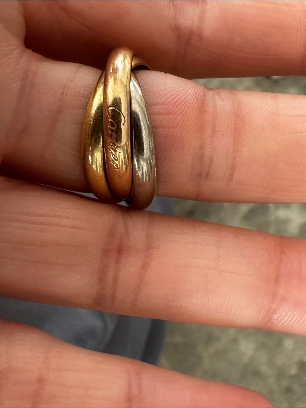 Cartier rolling ring 3 tone - Picture 8 of 8